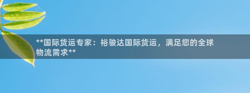 尊龙ag旗舰官网：**国际货运专家：裕骏达国际货运，满足